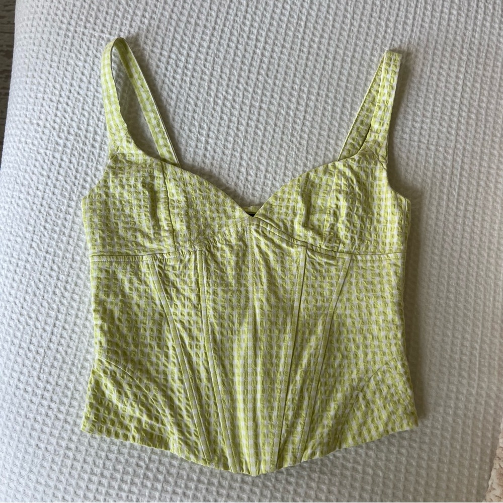 Zara Gingham Corset Top